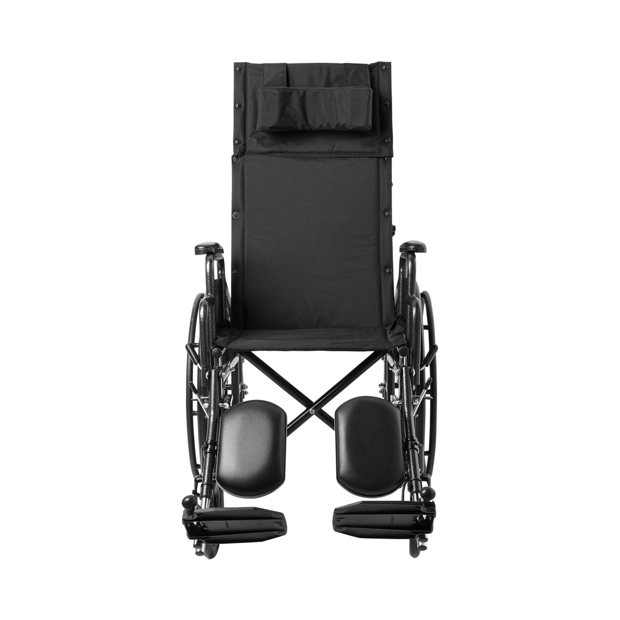 Reclining Wheelchair McKesson Desk Length Arm Swing-Away Elevating Legrest Black Upholstery 18 Inch Seat Width Adult 300 lbs. Weight Capacity - BeHope