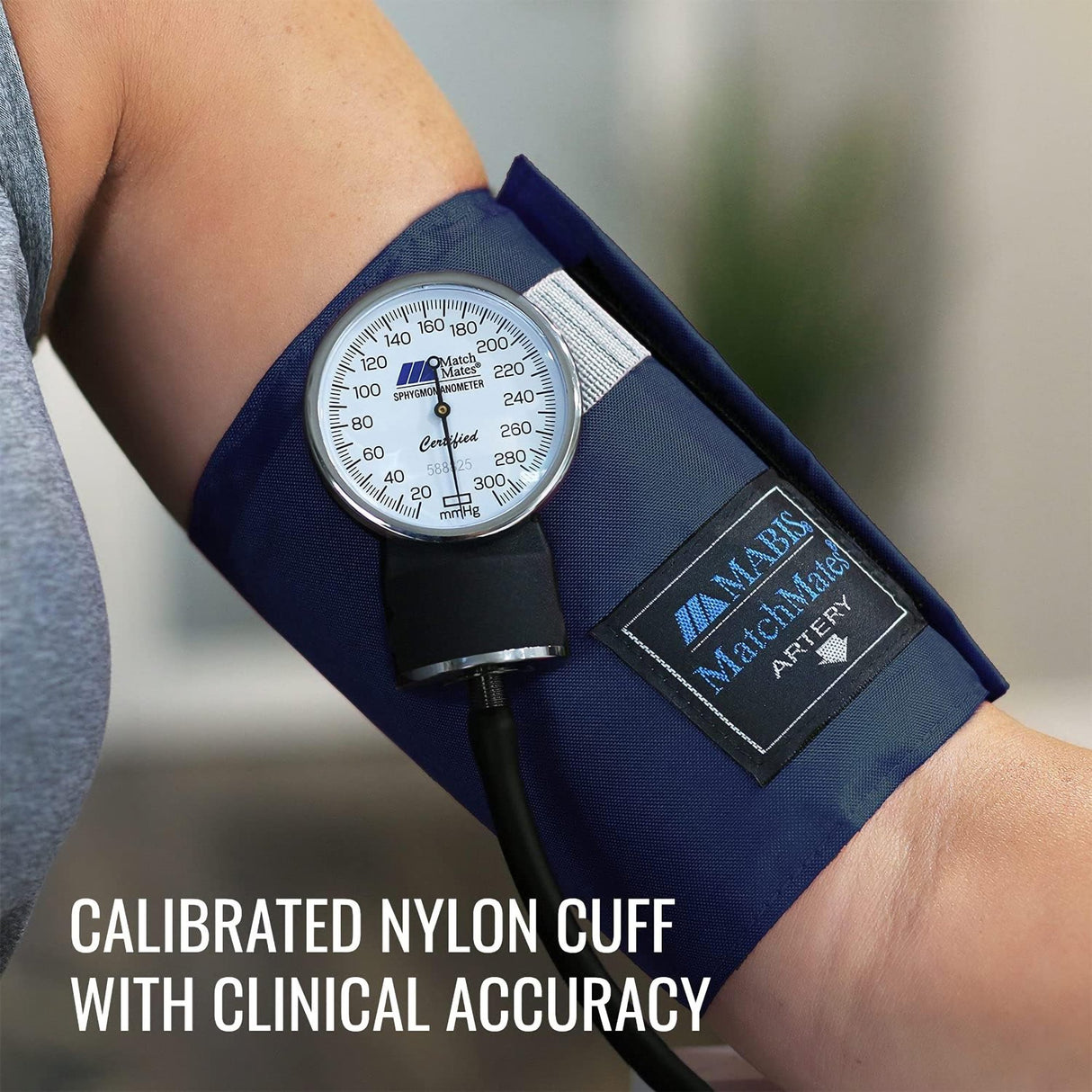 Aneroid Sphygmomanometer with Cuff Mabis Nylon Cuff Palm Aneroid - BeHope