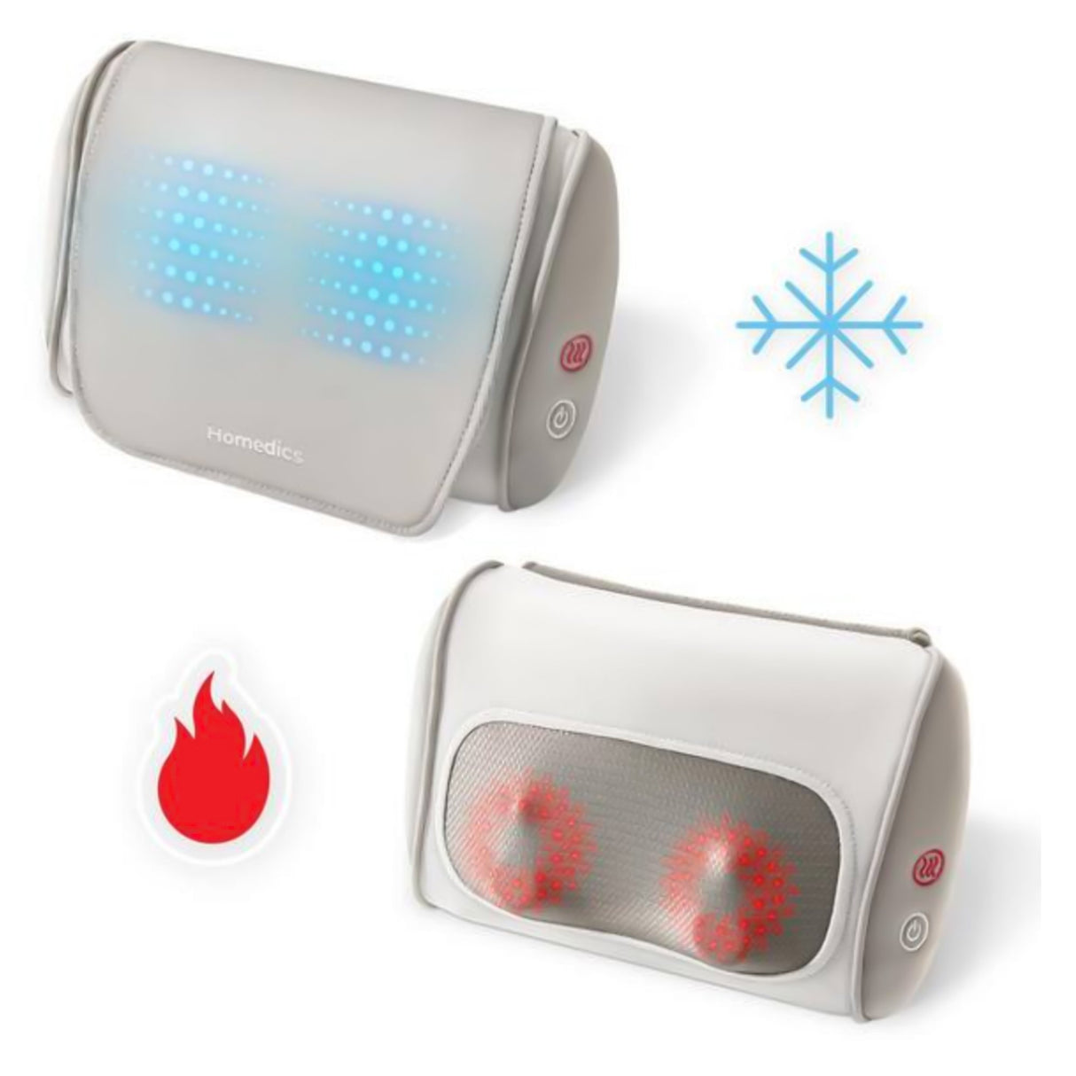 Massage Pillow with Hot & Cold HoMedics® Shiatsu 3.94 X 8.66 X 12.99 Inch - BeHope