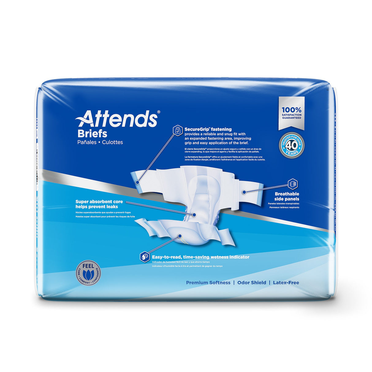 Unisex Adult Incontinence Brief Attends® X-Large Disposable Heavy Absorbency - BeHope