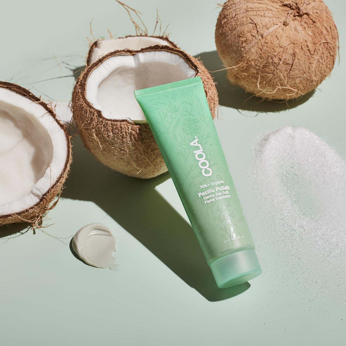 Facial Cleanser Coola® Pacific Polish Gentle Sea Salt Exfoliator Cream 3.4 oz. Tube Scented - BeHope