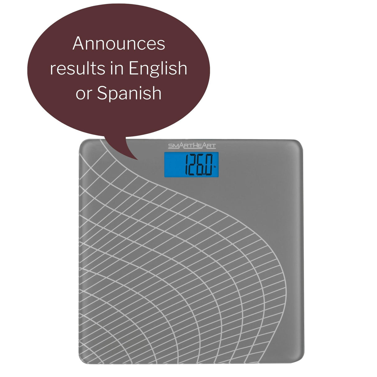 Floor Scale Veridian® Digital Display 438 lbs. / 199 kg Capacity Gray Battery Operated - BeHope