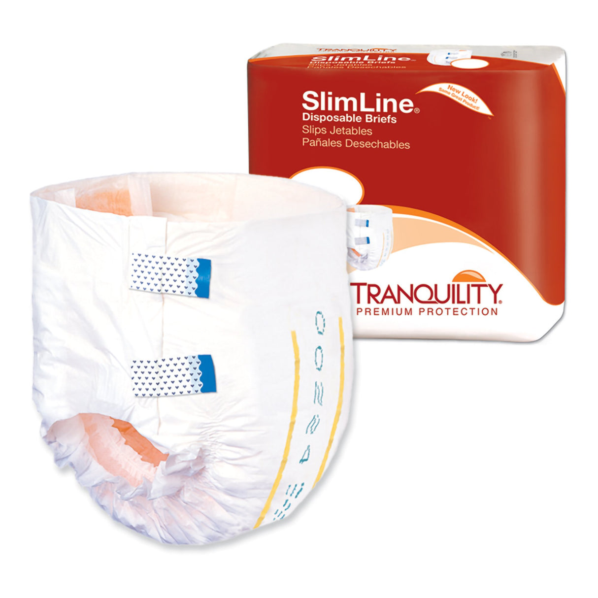 Unisex Adult Incontinence Brief Tranquility® Slimline® Large Disposable Heavy Absorbency - BeHope