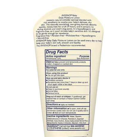 Baby Lotion Aveeno® Baby 8 oz. Tube Unscented Lotion - BeHope