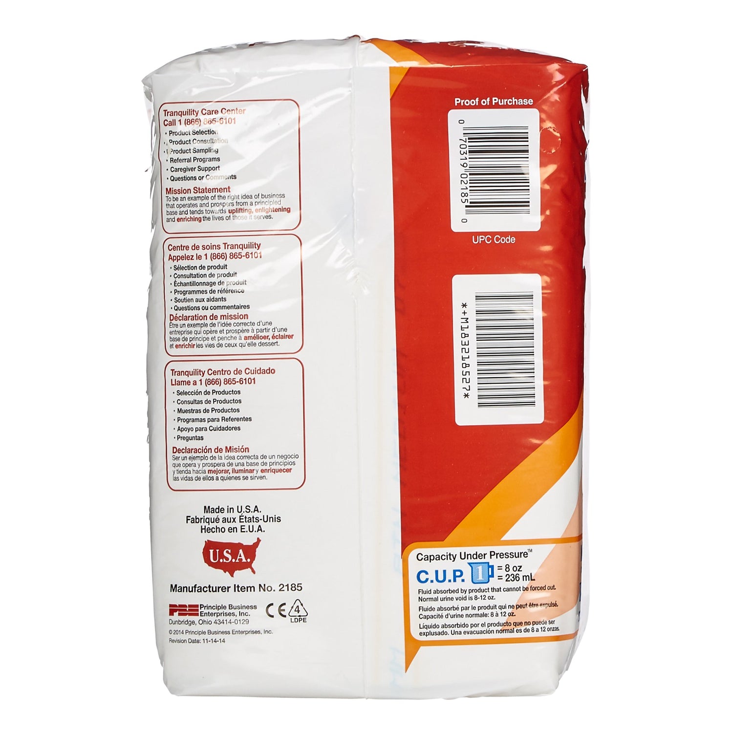 Unisex Adult Incontinence Brief Tranquility® ATN Medium Disposable Heavy Absorbency - BeHope