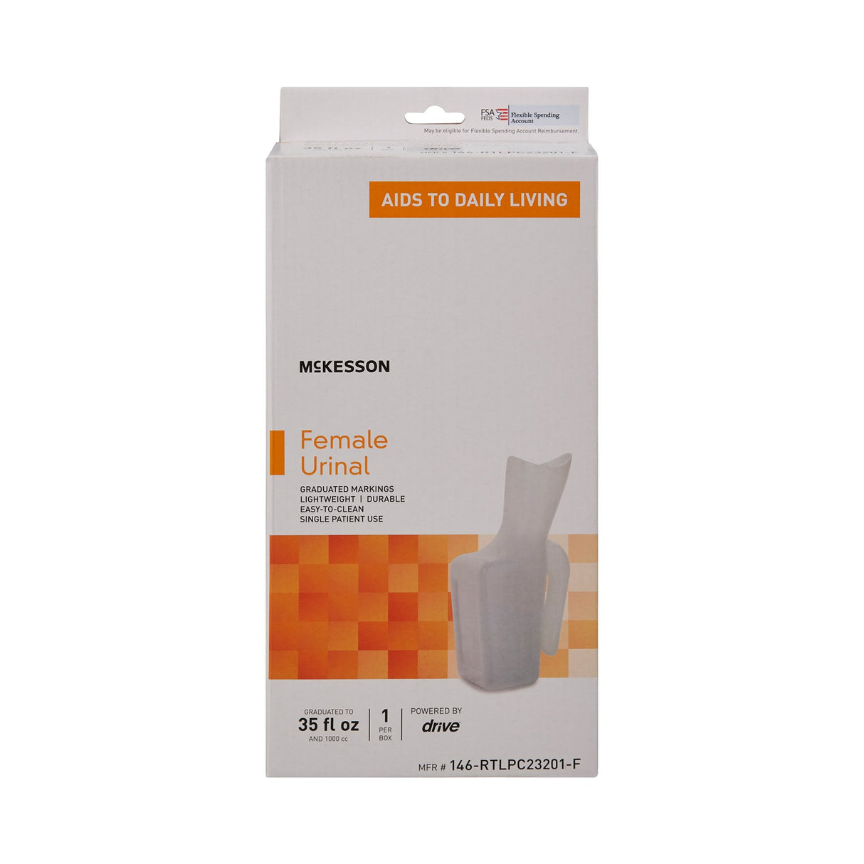Female Urinal McKesson 32 oz. / 946 mL Without Closure Single Patient Use - BeHope