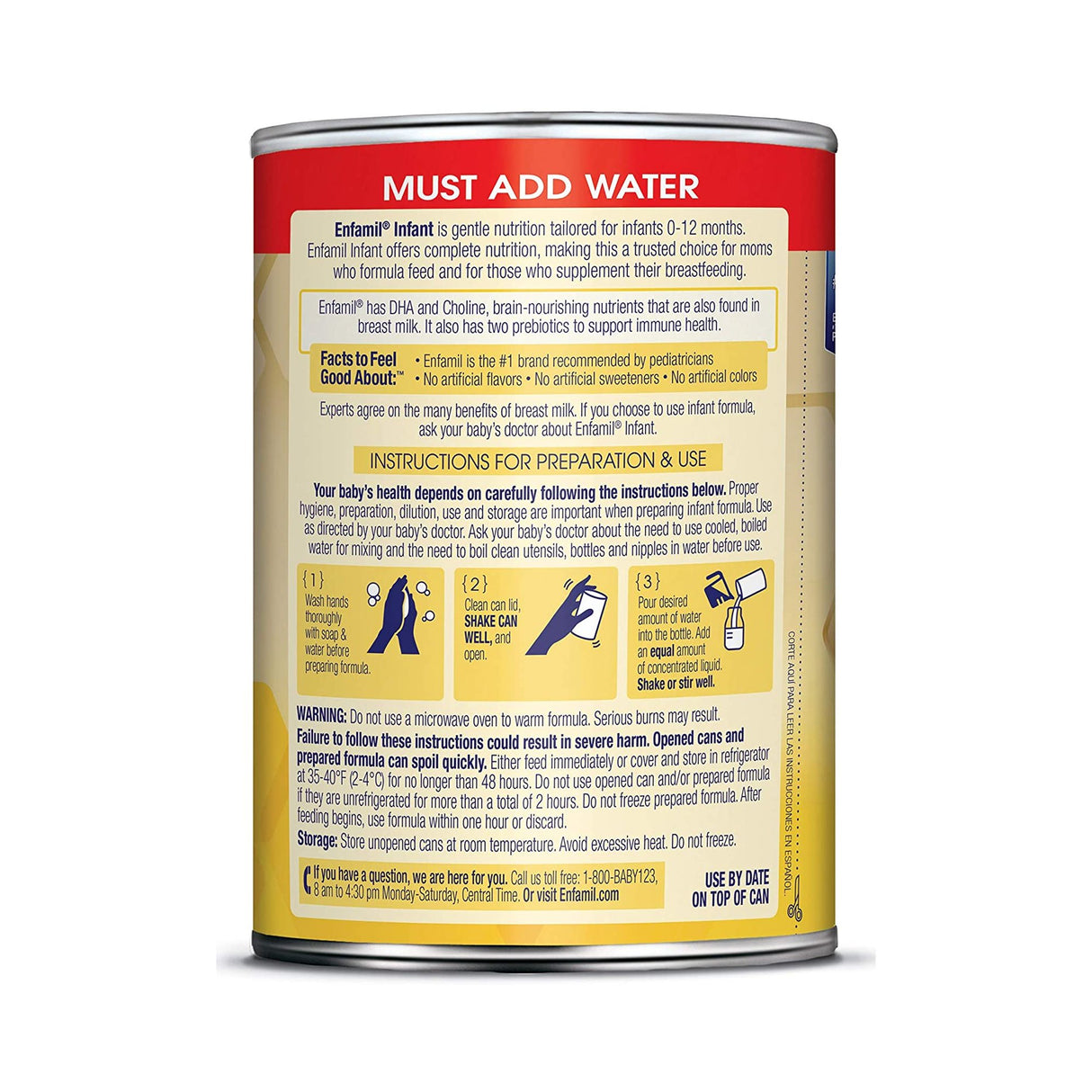 Infant Formula Enfamil® Unflavored 13 oz. Can Concentrate Iron - BeHope