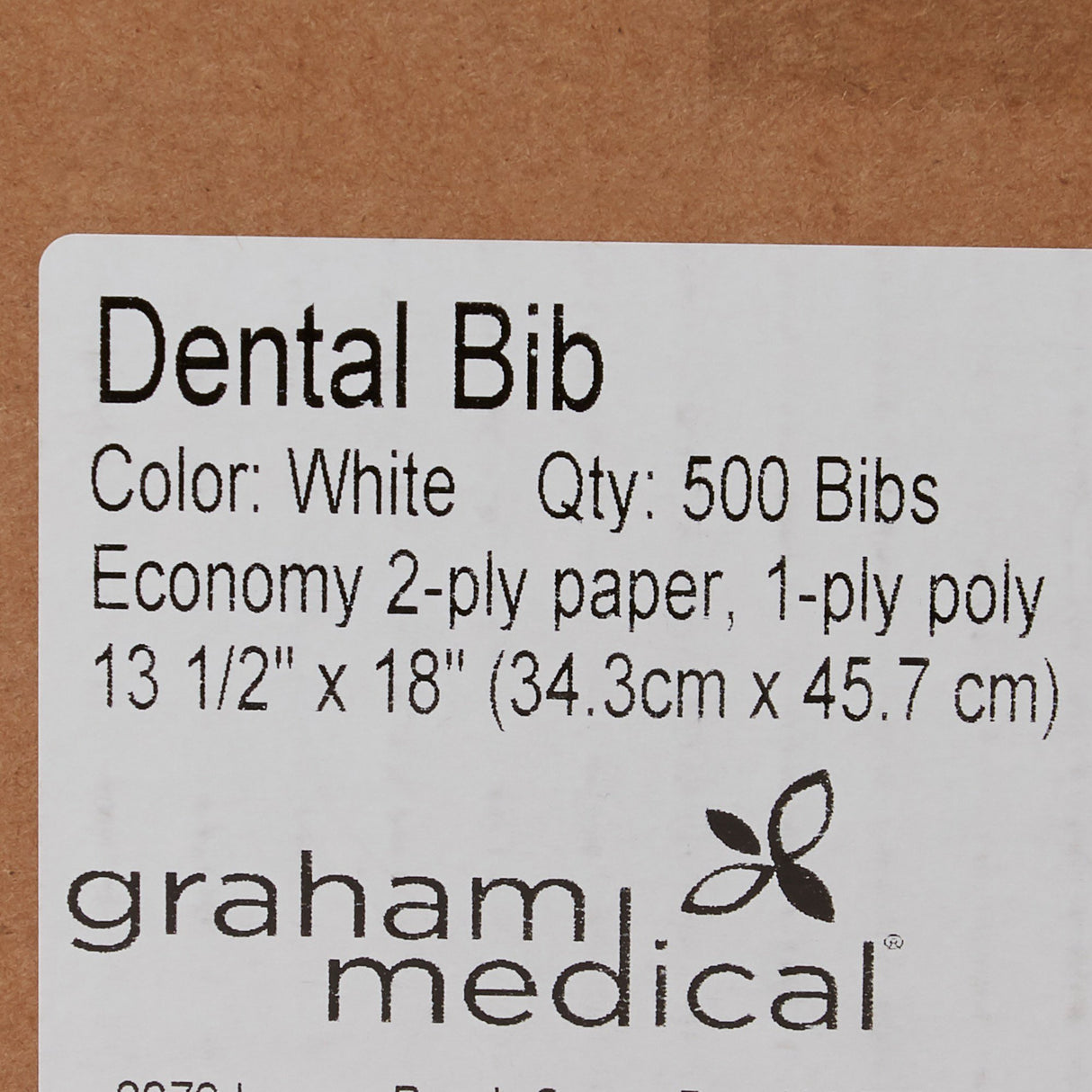 Dental Bib graham medical® 13-1/2 W X 18 L Inch White NonSterile - BeHope