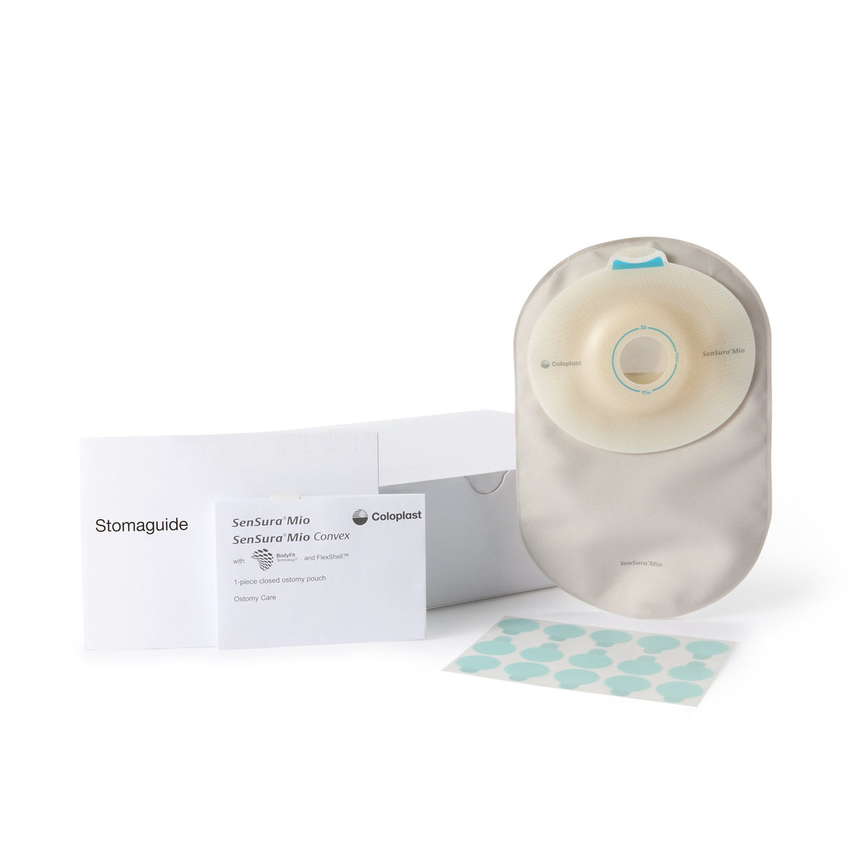 Ostomy Pouch SenSura® Mio Convex One-Piece System 8-1/4 Inch Length, Maxi Soft Convex, Pre-Cut 1 Inch Stoma Closed End - BeHope