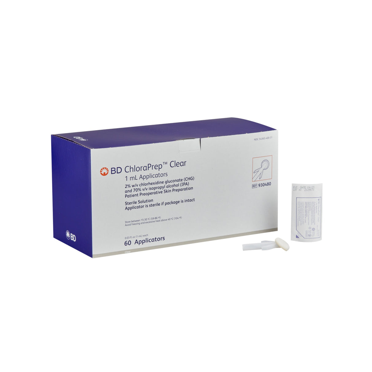 Skin Prep Solution ChloraPrep™ Clear 1 mL Foam Applicator 2% / 70% Strength CHG (Chlorhexidine Gluconate) / Isopropyl Alcohol Sterile - BeHope