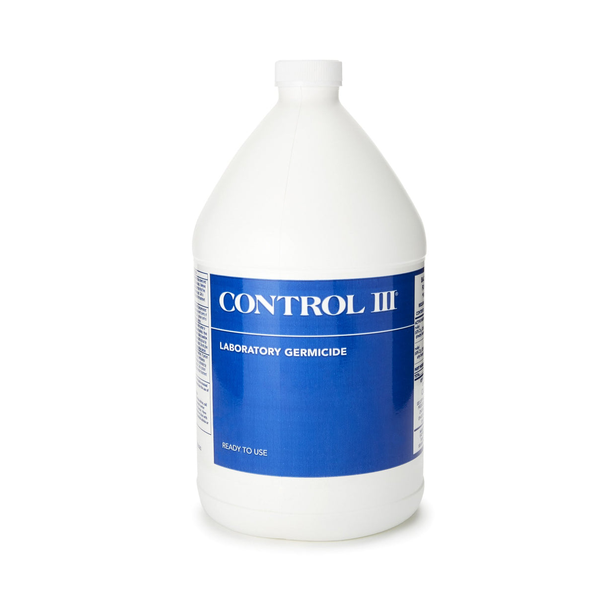 Surface Disinfectant Cleaner Control III® Laboratory Germicide Quaternary Based Manual Pour Liquid 1 gal. Bottle Benzaldehyde Scent NonSterile - BeHope