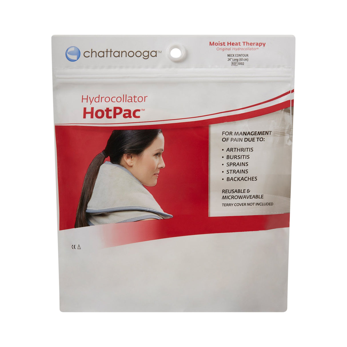 Moist Heat Therapy Pad HotPac™ Contour Neck One Size Fits Most Canvas Reusable - BeHope