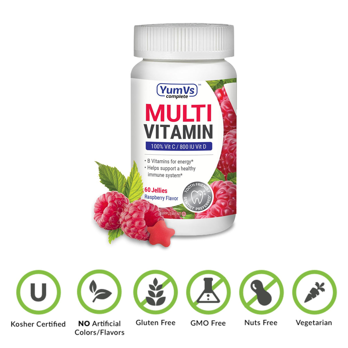 Multivitamin Supplement YumV's™ Gummy 60 per Bottle - BeHope