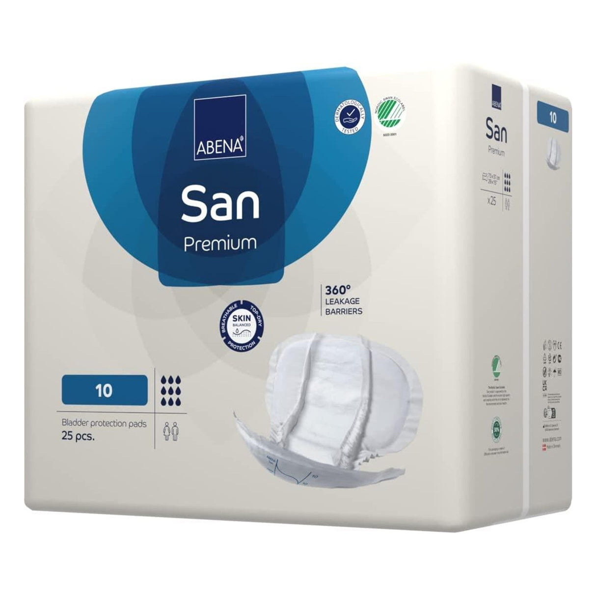 Incontinence Liner Abena® San Premium 14.5 X 28.7 Inch Heavy Absorbency Fluff / Polymer Core Size 10 - BeHope