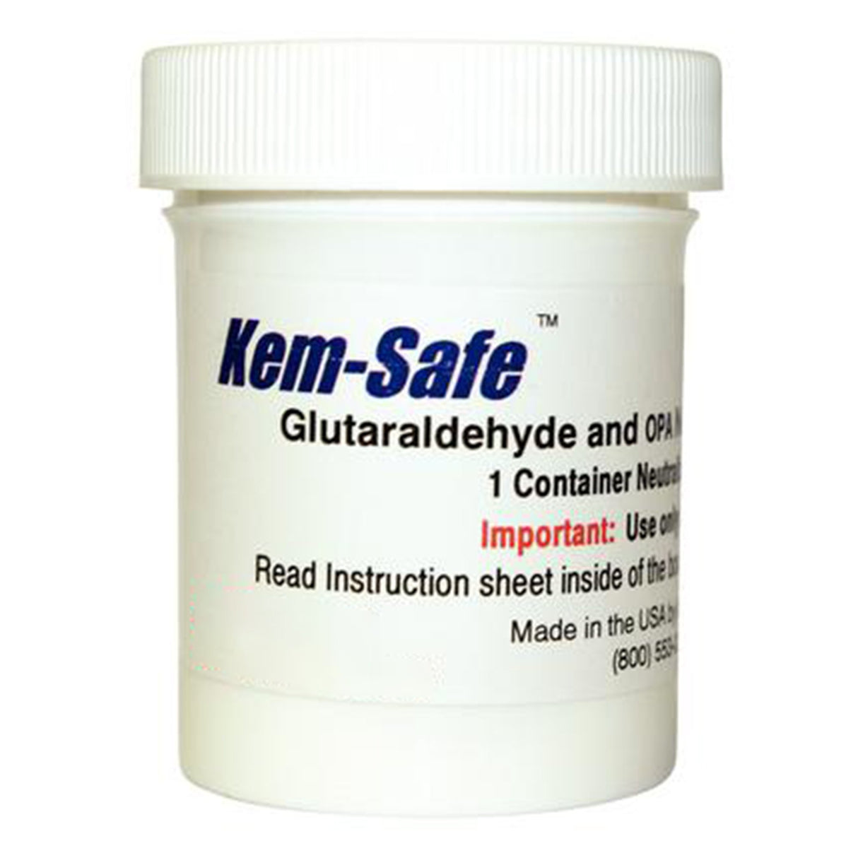 OPA / Glutaraldehyde Neutralizer Kem-Safe™ RTU Powder 6 oz. Container Single Use - BeHope