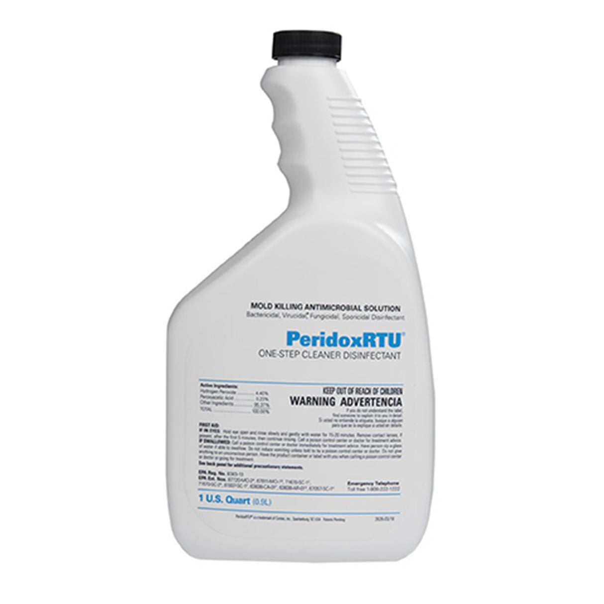 Surface Disinfectant Cleaner PeridoxRTU™ Peroxide Based Manual Pour Liquid 32 oz. Bottle Vinegar Scent NonSterile - BeHope