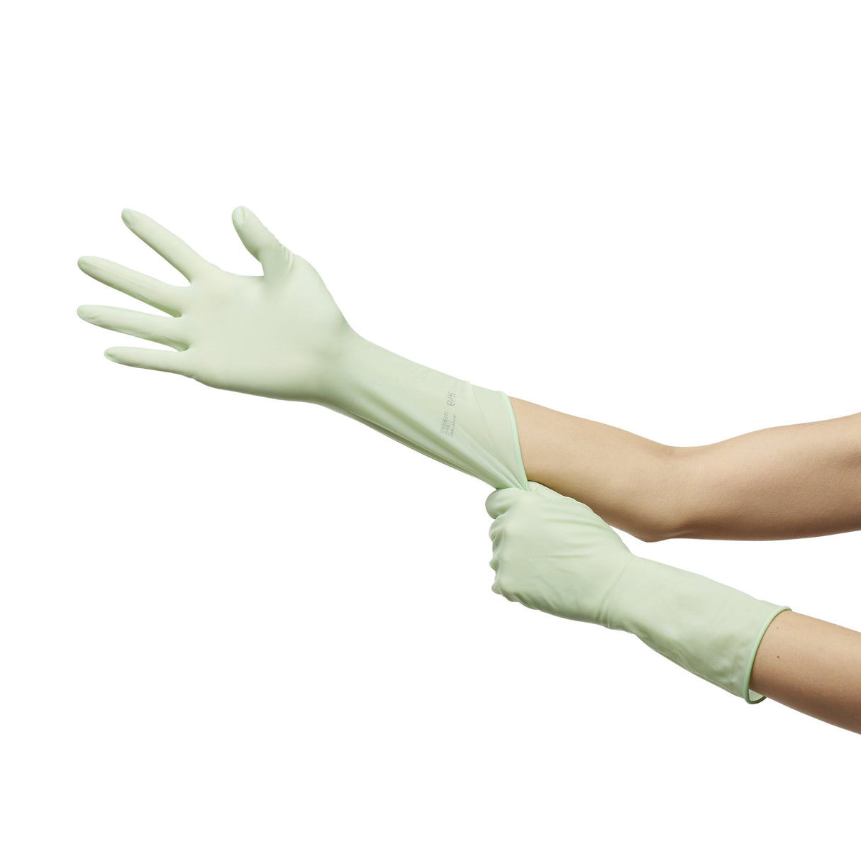 Surgical Glove GAMMEX® Non-Latex PI Green Size 6.5 Sterile Polyisoprene Standard Cuff Length Micro-Textured Light Green Chemo Tested - BeHope