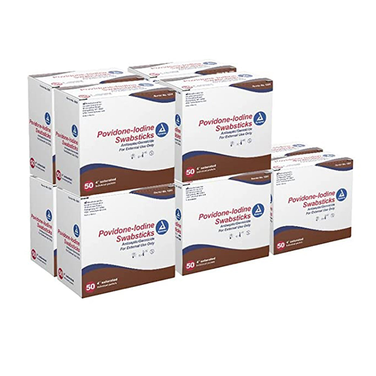 Impregnated Swabstick Dynarex 10% Strength Povidone Iodine Individual Packet NonSterile - BeHope