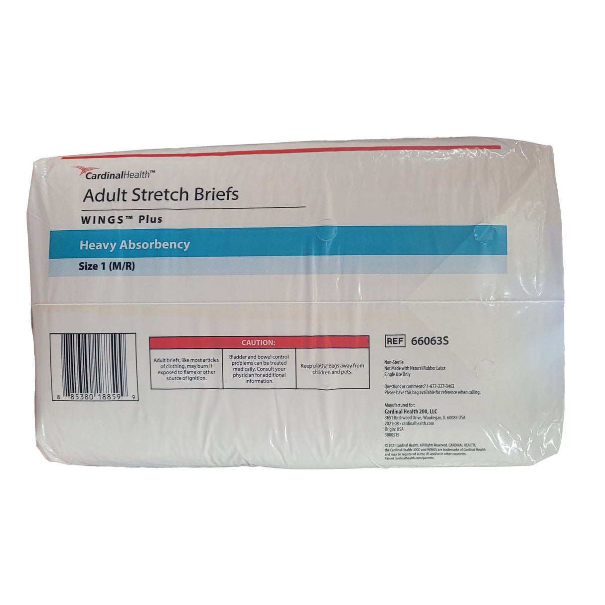 Unisex Adult Incontinence Brief Wings™ Plus Size 1 Disposable Heavy Absorbency - BeHope