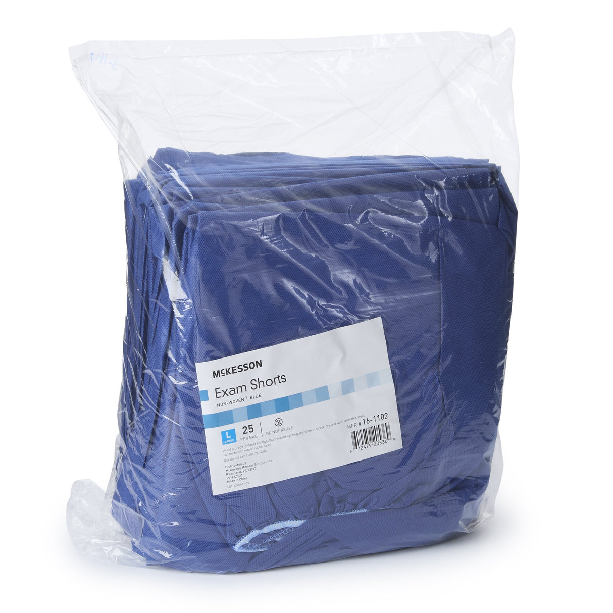 Exam Shorts McKesson Large Blue SMS Adult Disposable - BeHope
