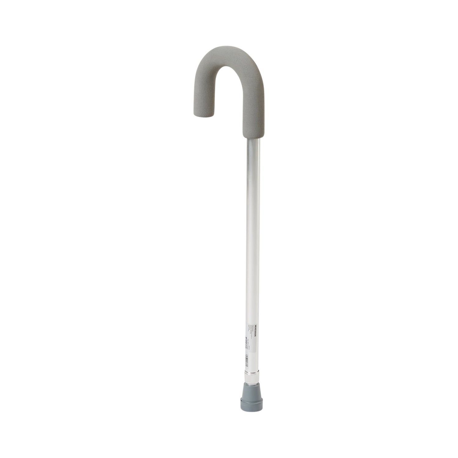 Round Handle Cane McKesson Aluminum 28-3/4 to 37-3/4 Inch Height Silver - BeHope