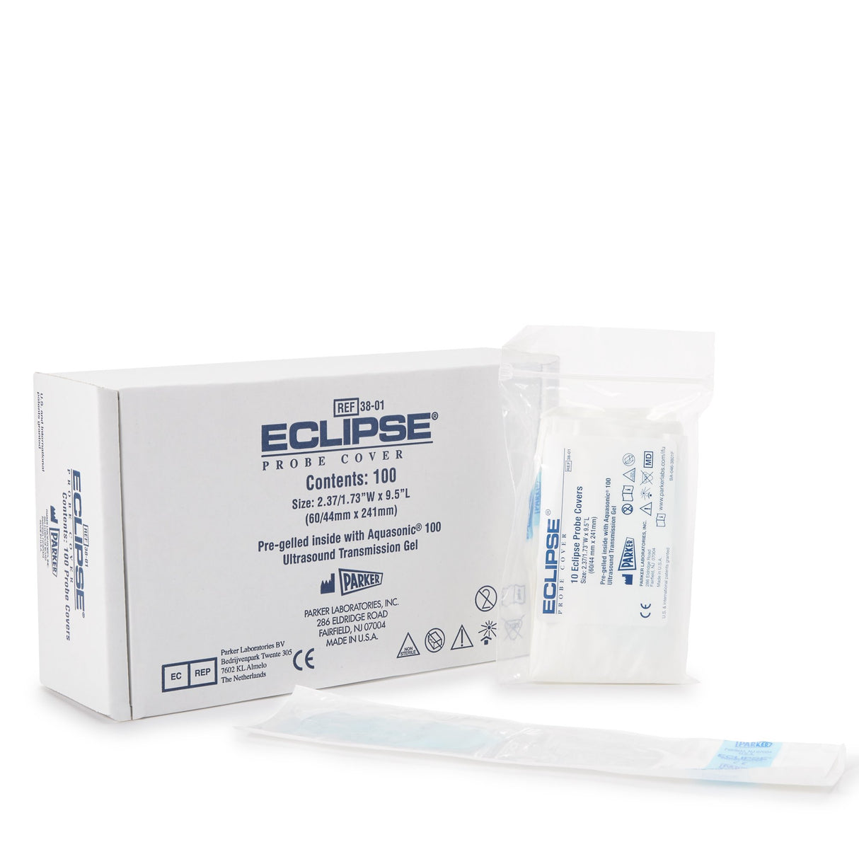 Ultrasound Probe Cover Eclipse® 2-1/2 Inch tapered to 1-3/4 X 9-1/2 Inch Polyisoprene NonSterile Tapered - BeHope
