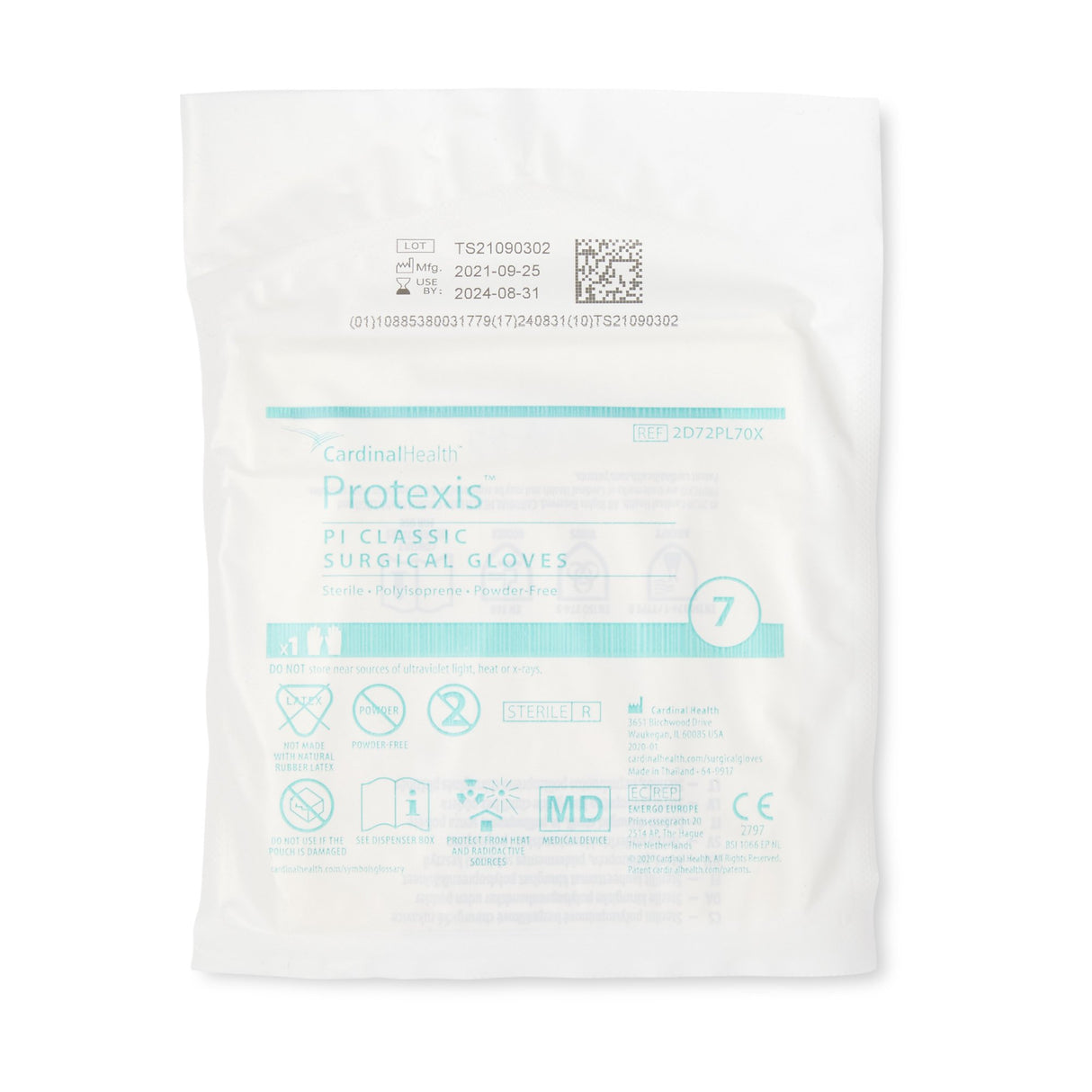Surgical Glove Protexis™ PI Classic Size 7 Sterile Polyisoprene Standard Cuff Length Smooth Ivory Not Chemo Approved - BeHope
