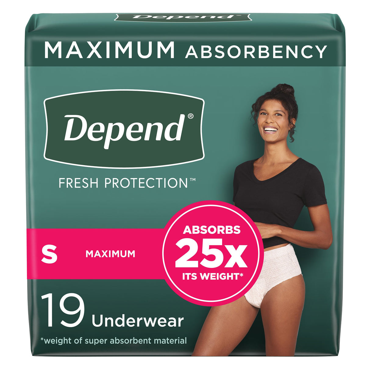 Female Adult Absorbent Underwear Depend® Fresh Protection Waistband Style Small Disposable Heavy Absorbency - BeHope