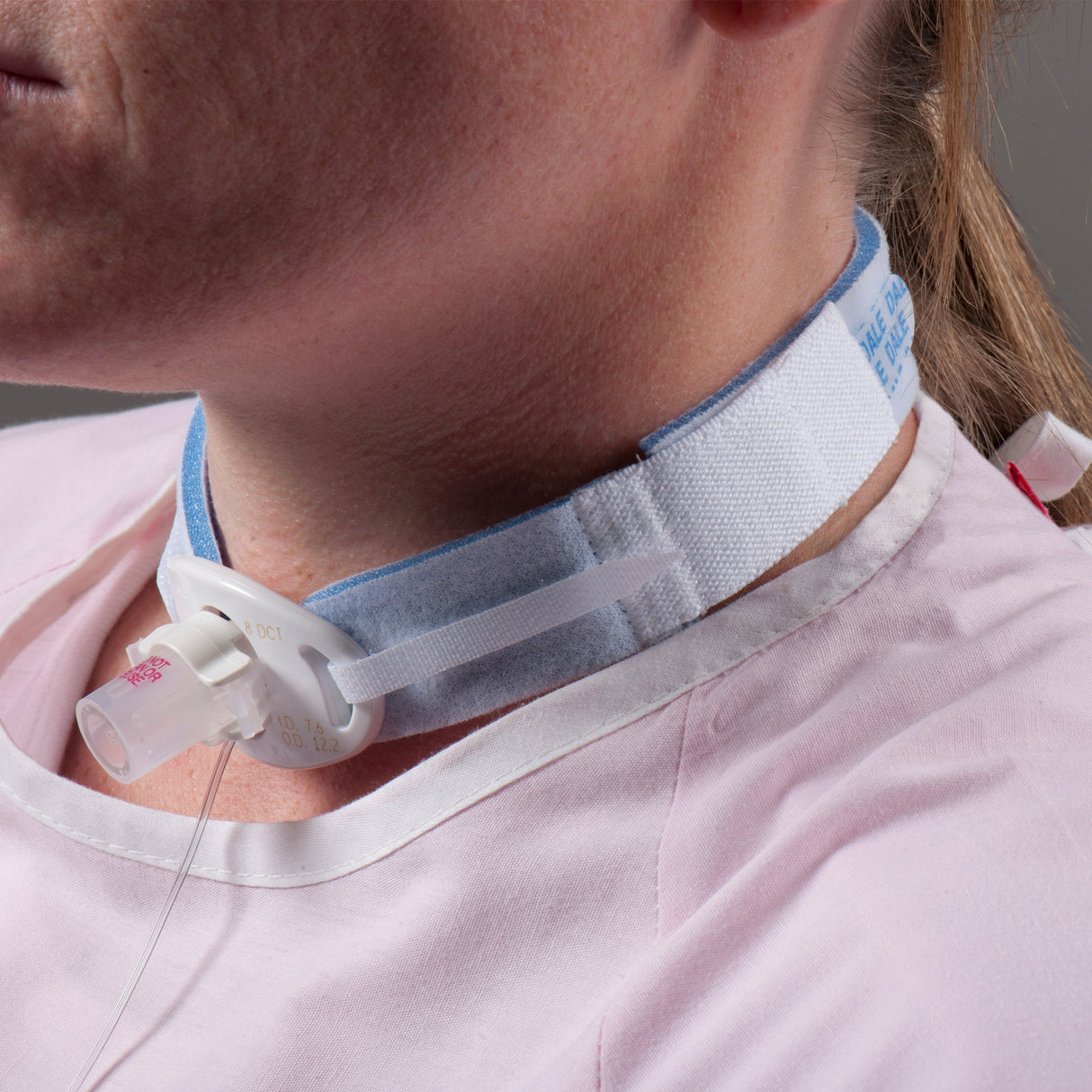 Tracheostomy Tube Holder Blue® 1 X 19-1/2 Inch Pediatric / Adult - BeHope