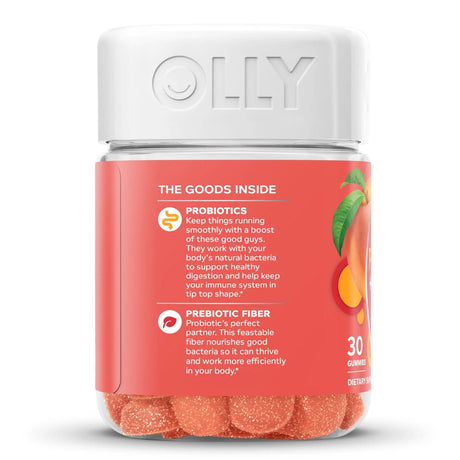 Prebiotic / Probiotic Dietary Supplement OLLY® Probiotic + Prebiotic 30 per Bottle Gummy - BeHope