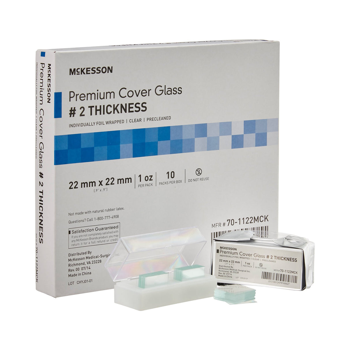 Cover Glass McKesson Square No. 2 Thickness 22 X 22 mm - BeHope