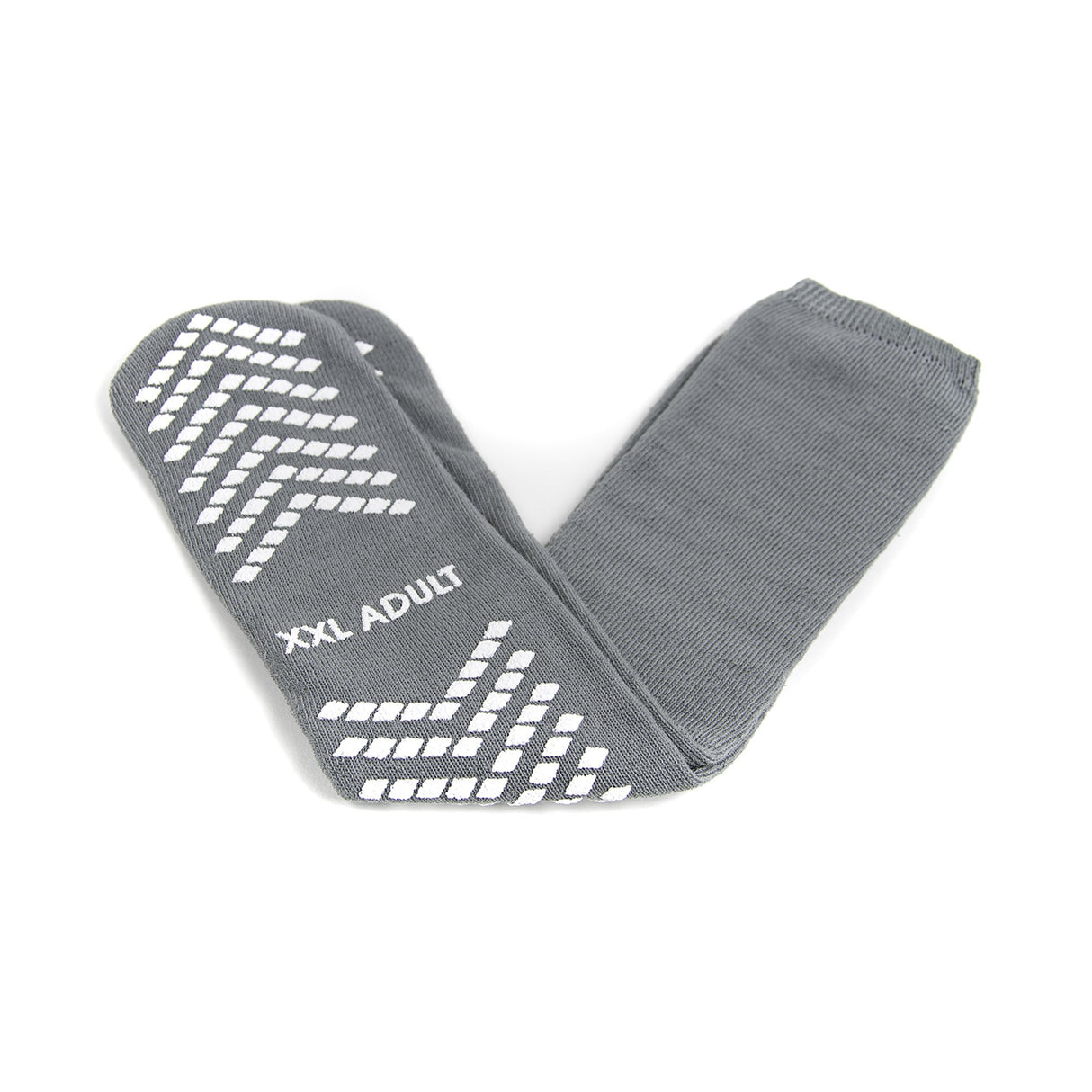 Slipper Socks McKesson Unisex Adult 2X-Large Single Tread Single Patient Use Gray - BeHope