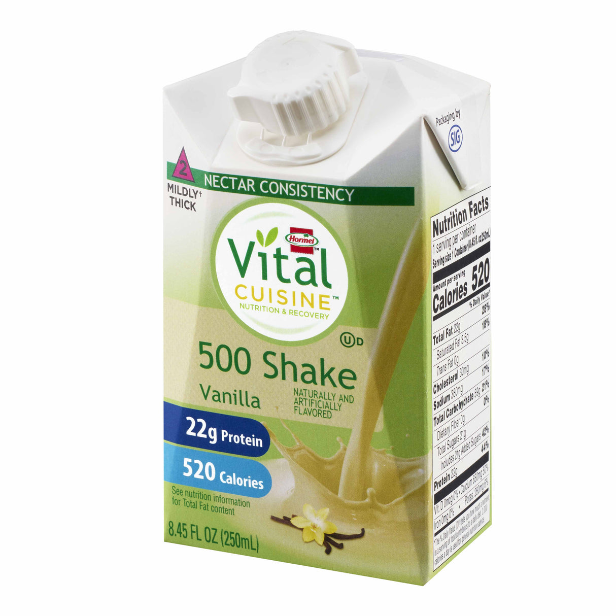 Oral Supplement Hormel Vital Cuisine® 500 Shakes Vanilla Flavor Liquid 8.45 oz. Carton - BeHope