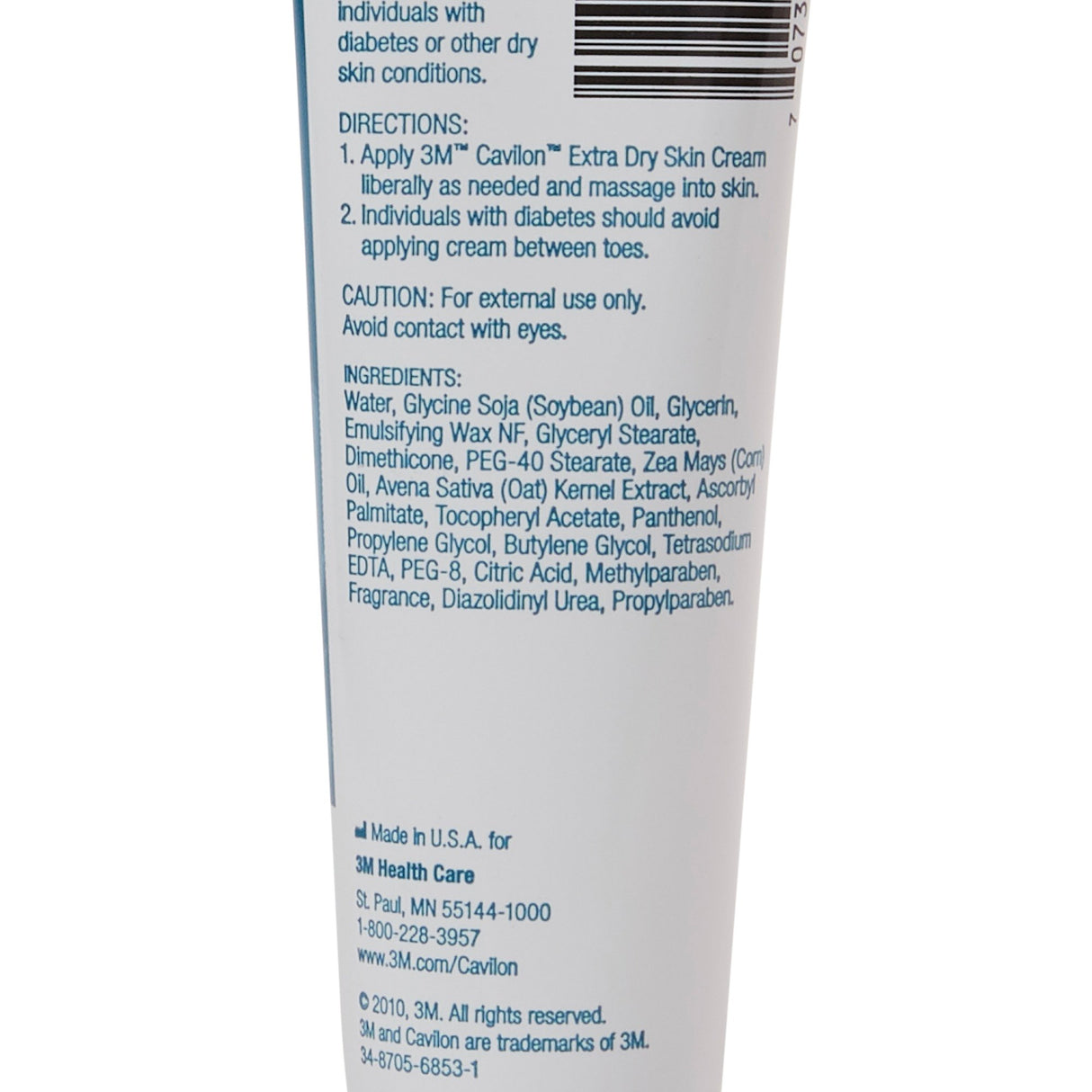 Hand and Body Moisturizer 3M™ Cavilon™ Extra Dry Skin 4 oz. Tube Scented Cream - BeHope
