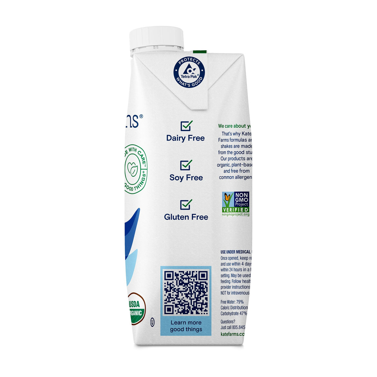 Oral Supplement Kate Farms Standard 1.0 Vanilla Flavor Liquid 11 oz. Carton - BeHope