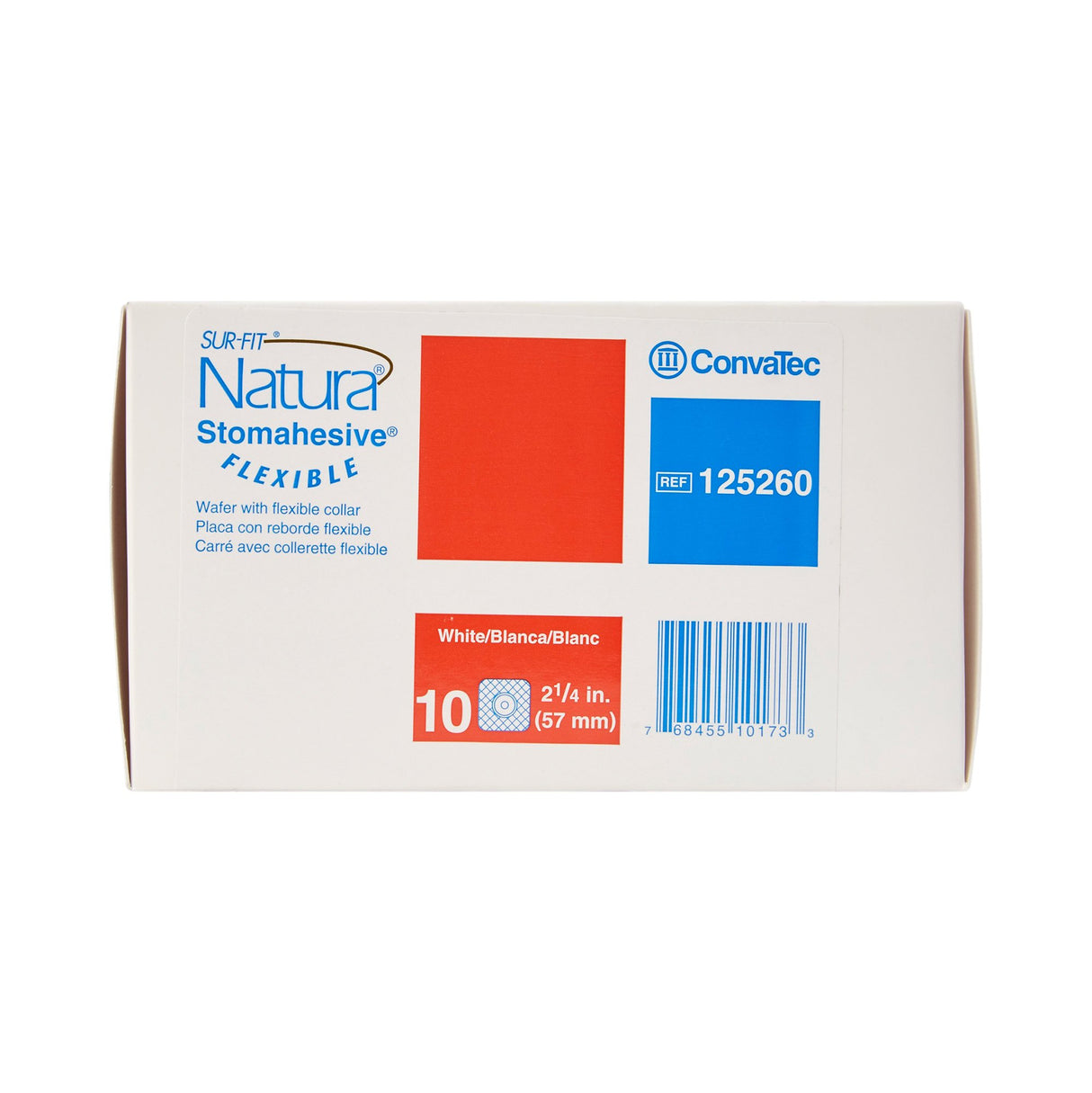 Ostomy Barrier Sur-Fit Natura® Trim to Fit, Standard Wear Stomahesive® Adhesive 57 mm Flange Sur-Fit® Natura® System Hydrocolloid 1-3/8 to 1-3/4 Inch Opening 5 X 5 Inch - BeHope