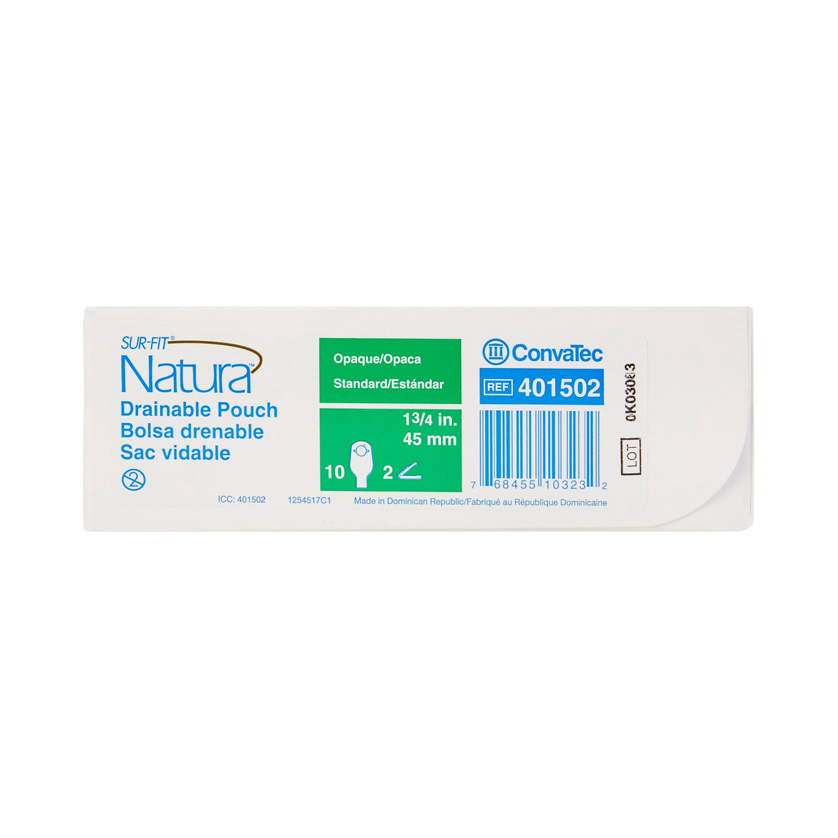 Colostomy Pouch Sur-Fit Natura® Two-Piece System 12 Inch Length Drainable - BeHope