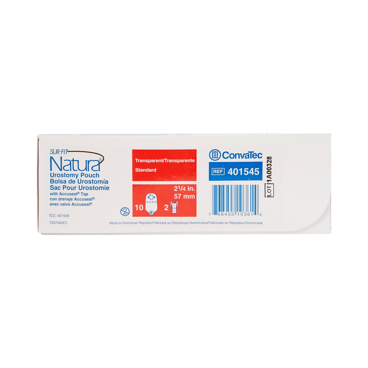 Urostomy Pouch Sur-Fit Natura® Two-Piece System 10 Inch Length Drainable - BeHope