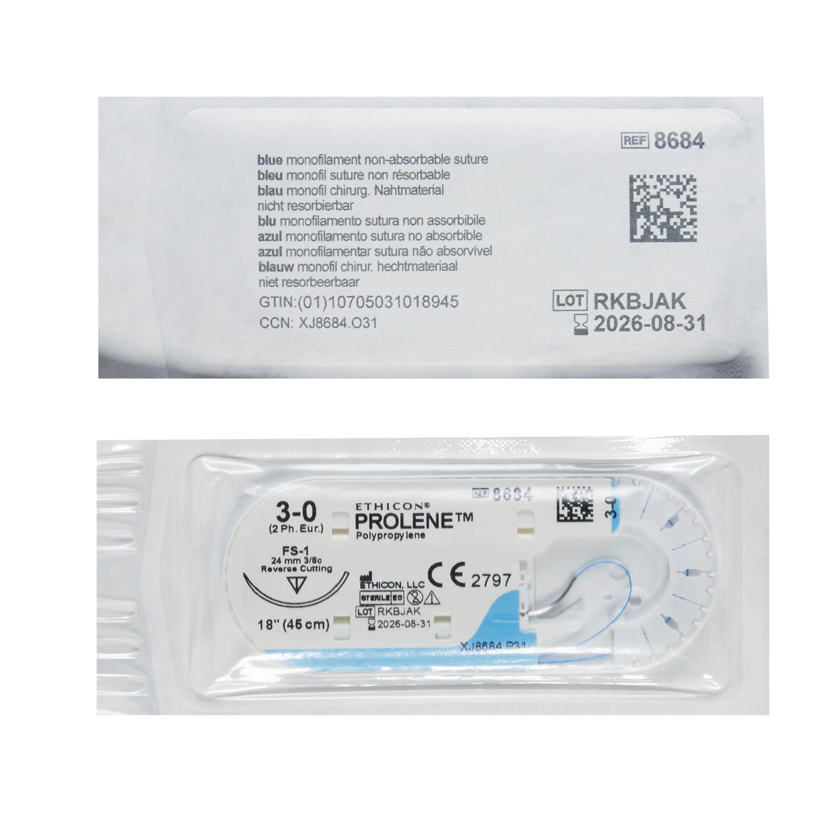 Prolene Nonabsorbable Polypropylene Suture with Reverse Cutting Needle - BeHope