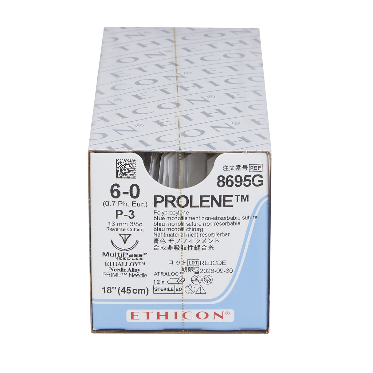 Nonabsorbable Suture Prolene™ Polypropylene Monofilament Reverse Cutting Needle - BeHope