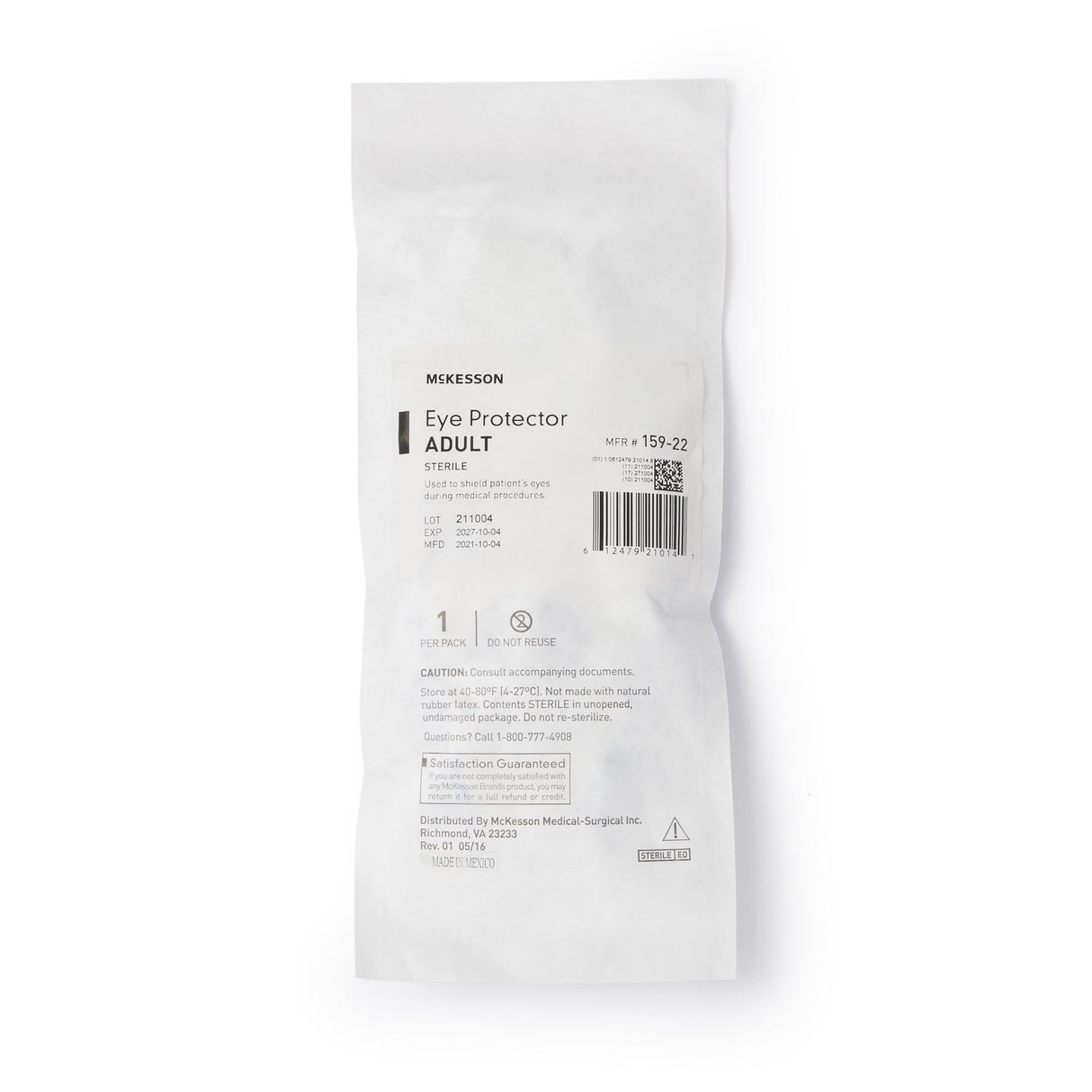 Eye Protector McKesson 8-1/8 X 2-9/10 Inch Adhesive - BeHope