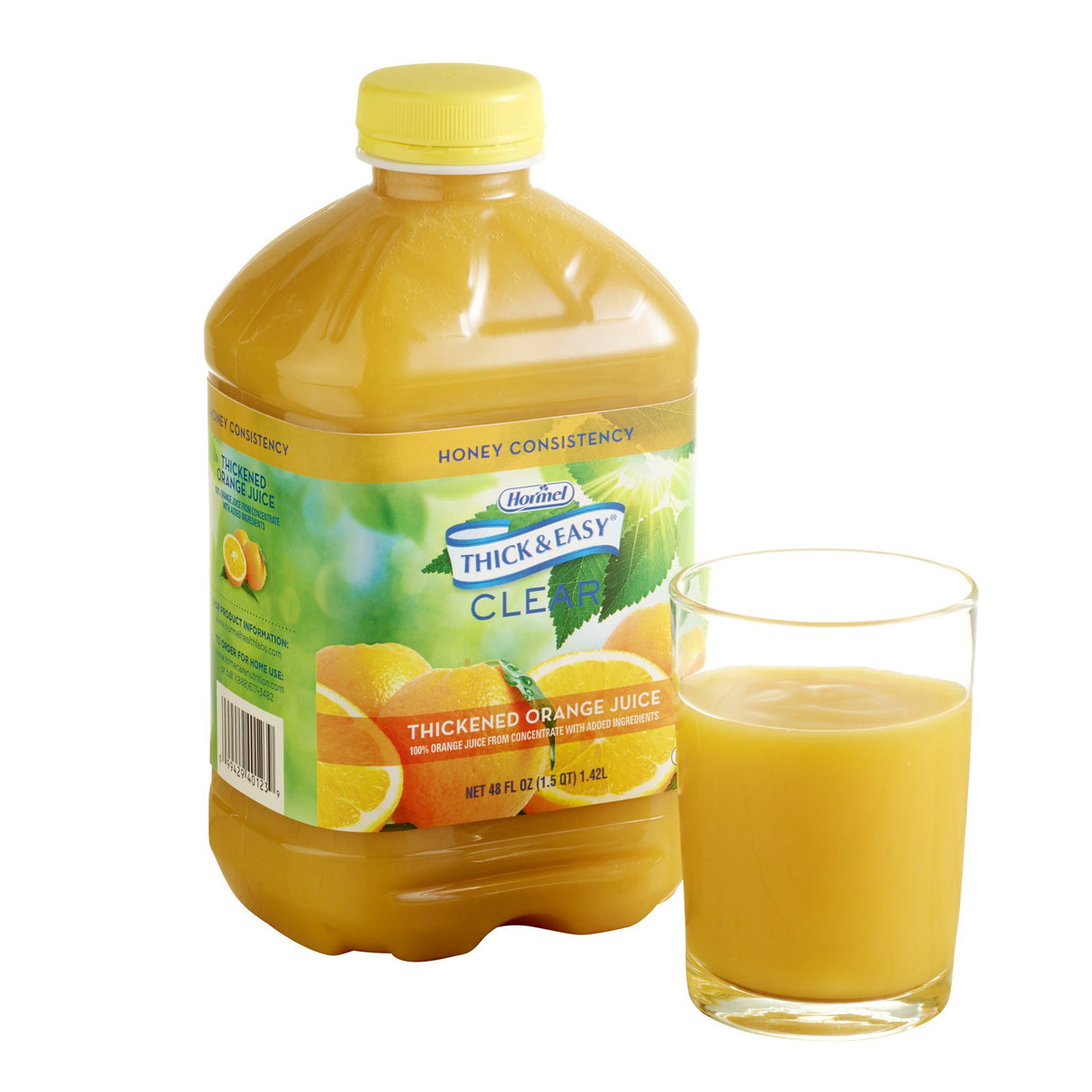 Thickened Beverage Thick & Easy® 46 oz. Bottle Orange Flavor Liquid IDDSI Level 3 Moderately Thick/Liquidized - BeHope