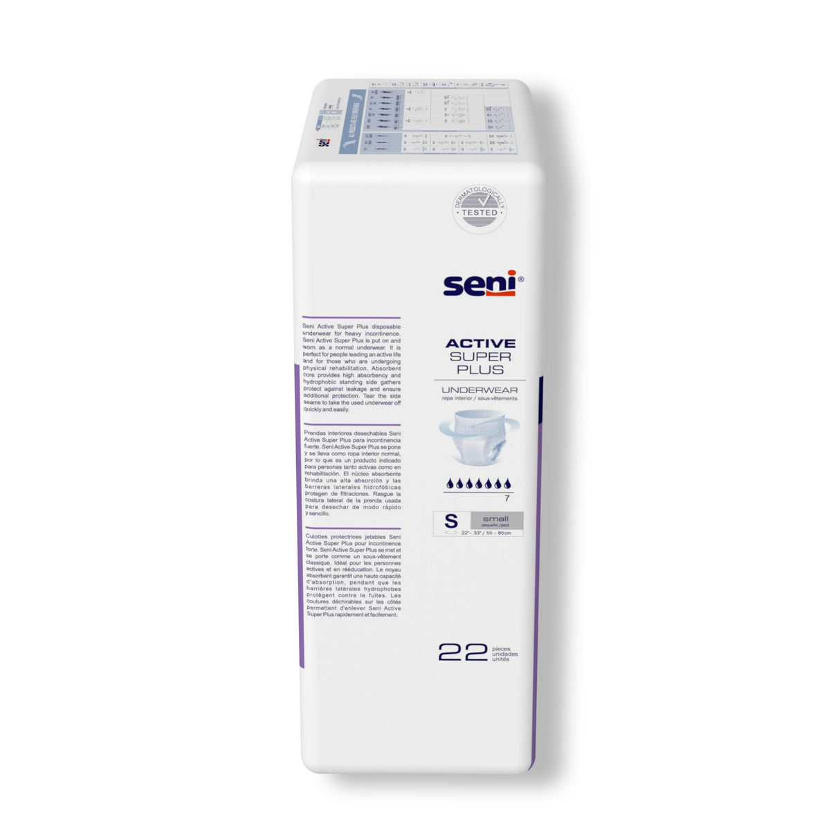 Unisex Adult Absorbent Underwear Seni® Active Super Plus Pull On with Tear Away Seams Small Disposable Heavy Absorbency - BeHope