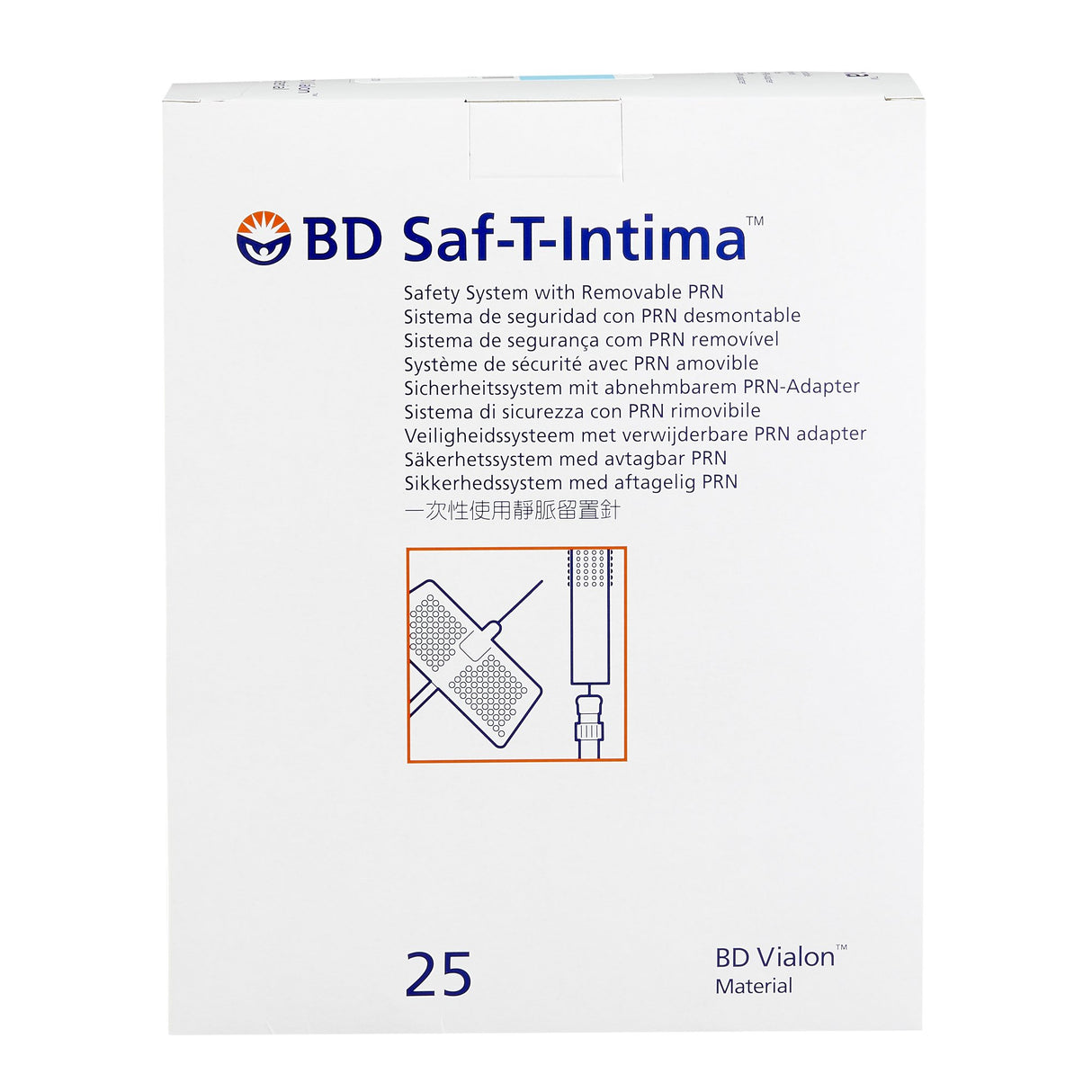 Closed IV Catheter Saf-T-Intima™ 22 Gauge 3/4 Inch BD Vialon Winged Hub Blood Control - BeHope