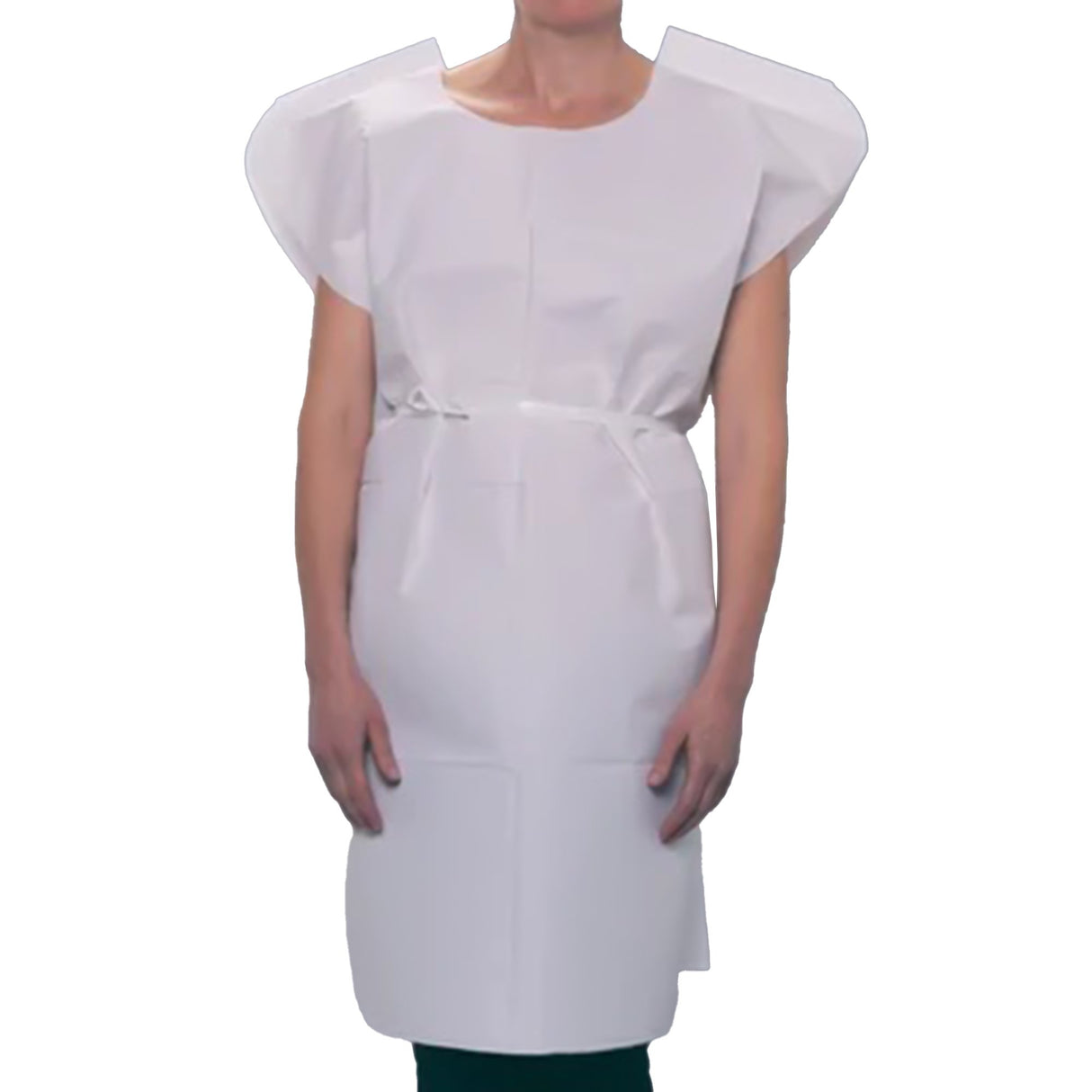 Patient Exam Gown TIDI® Child Size White Disposable - BeHope