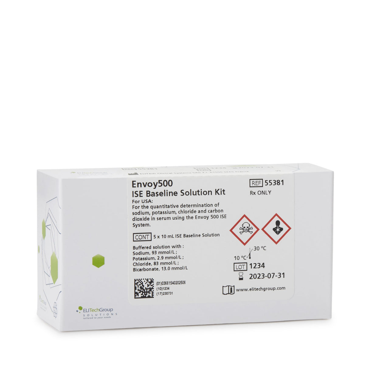 ISE Baseline Solution 5 X 10 mL For Envoy 500 Analyzers - BeHope