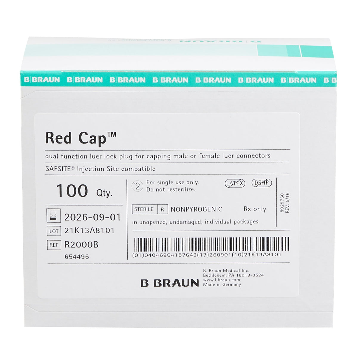 Luer Replacement Cap Red Cap™ for Secure IV Therapy - BeHope