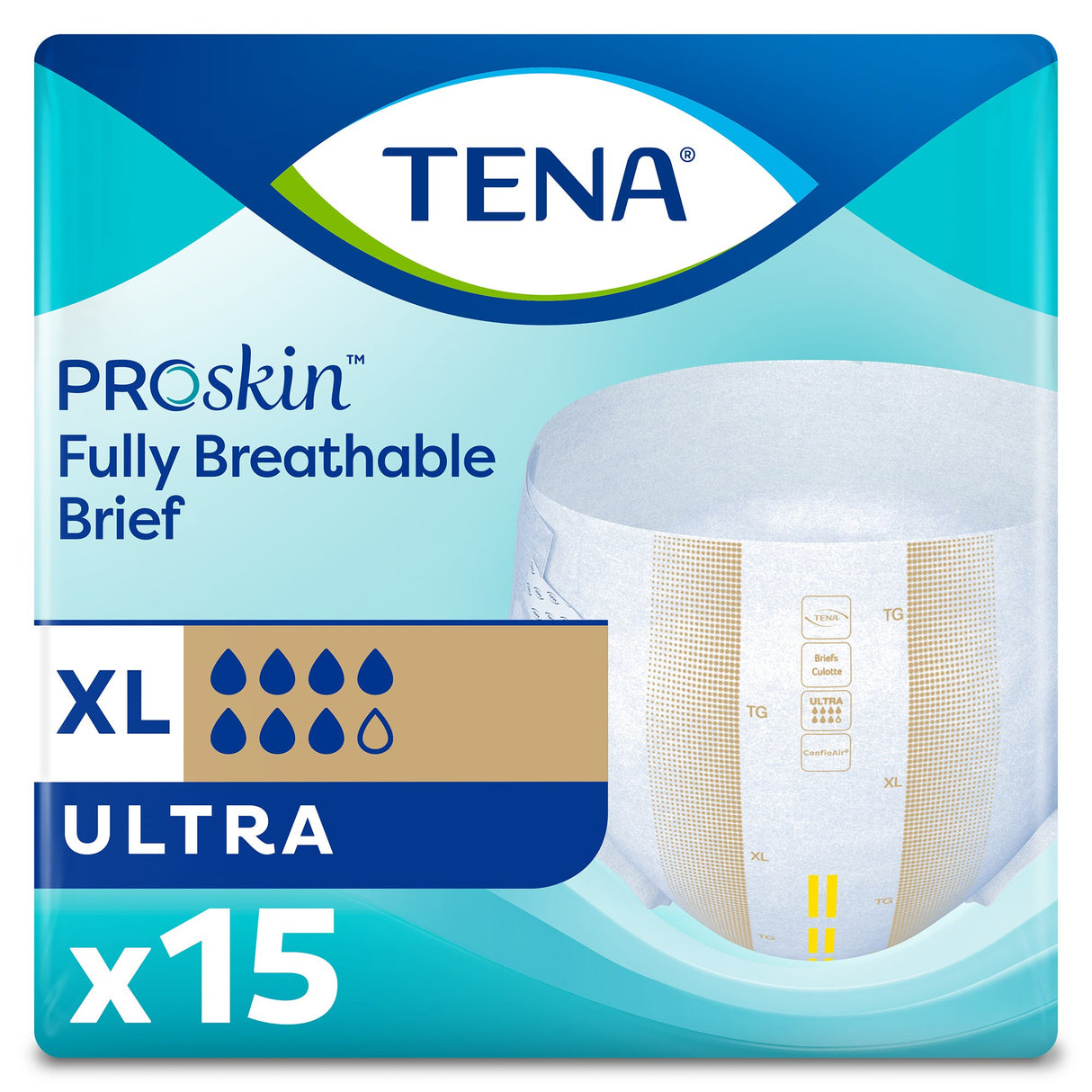 Unisex Adult Incontinence Brief TENA ProSkin™ Ultra X-Large Disposable Heavy Absorbency - BeHope