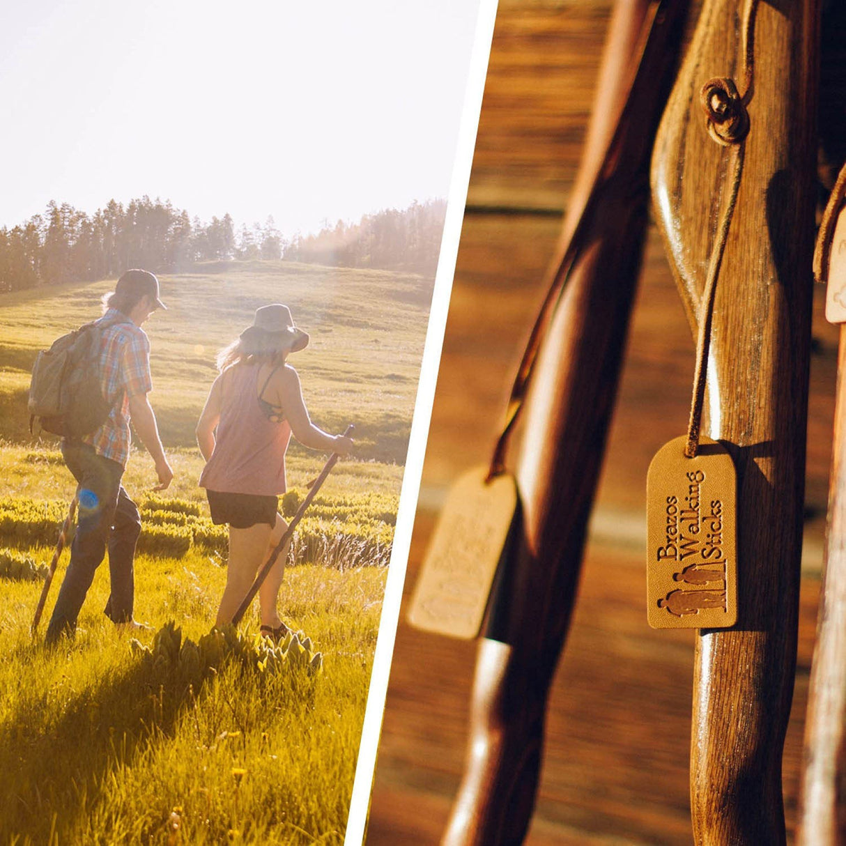 Walking Stick Brazos™ Twisted HitchHiker Wood 55 Inch Height Oak - BeHope