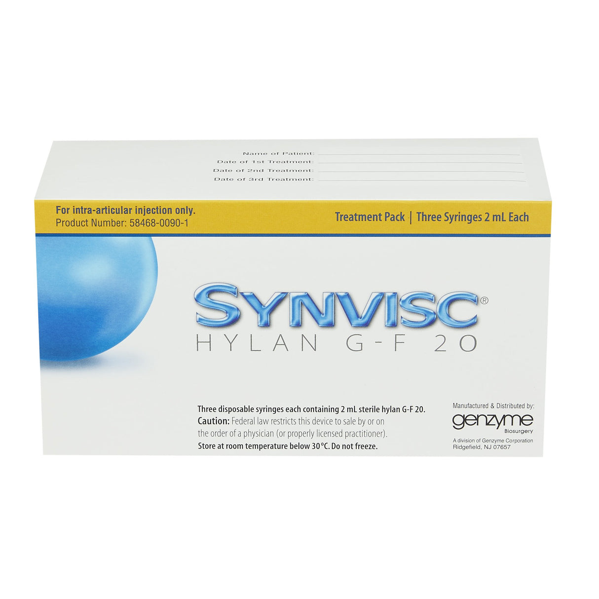 Synvisc® Hylan G-F 20 8 mg / mL Injection 2 mL - BeHope